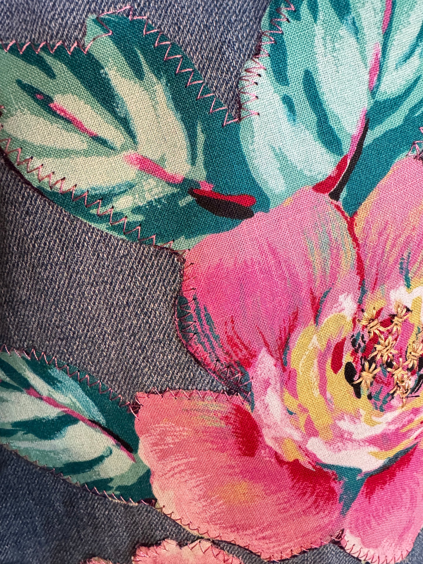 Hibiscus Bloom Brooch Jeans