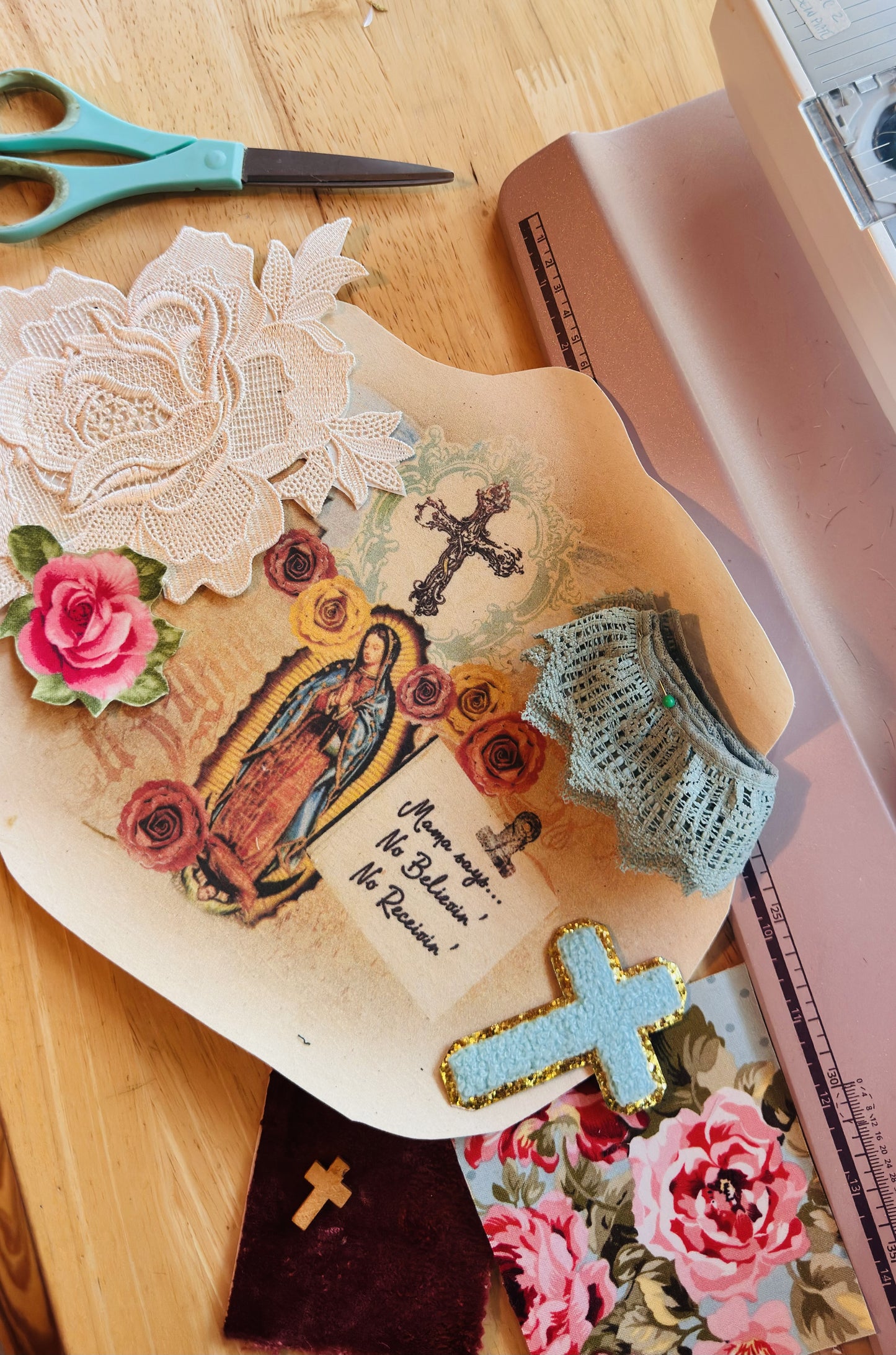 Sacred Rose #004-SF Premium DIY Western Patch & Upcycling Kit