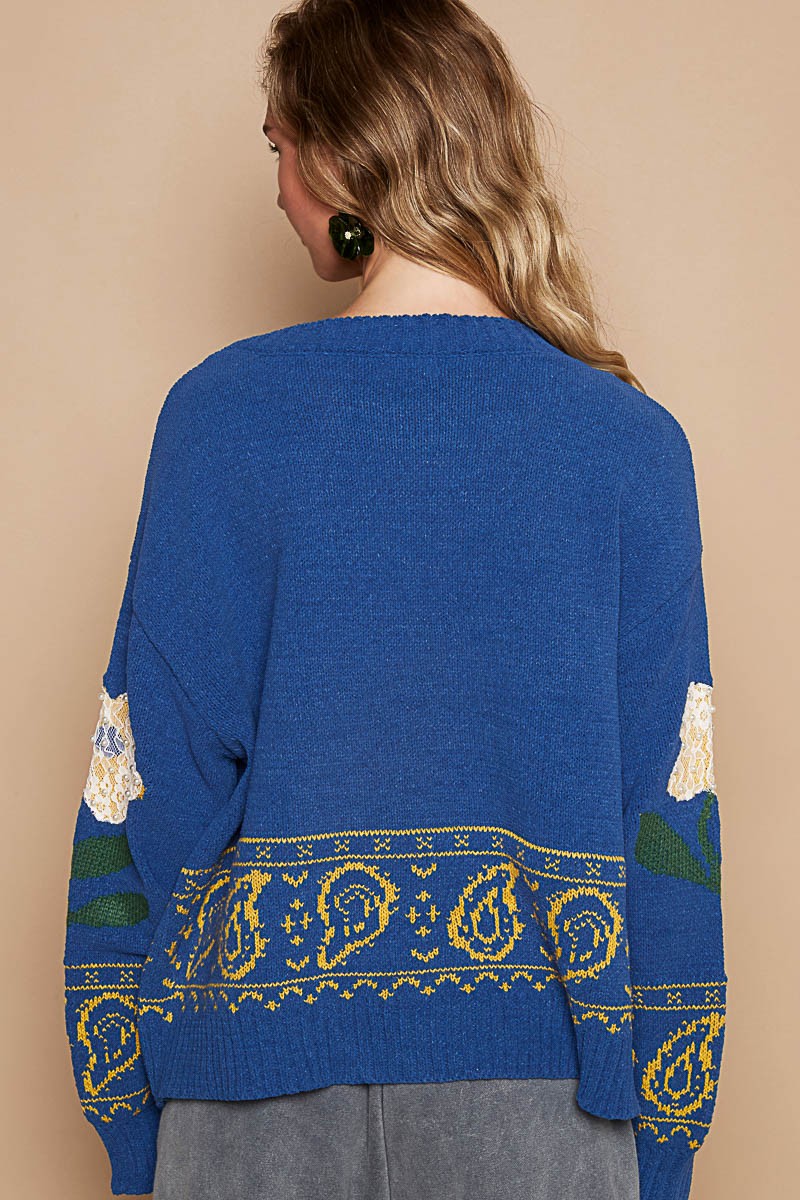 flower lace cardigan