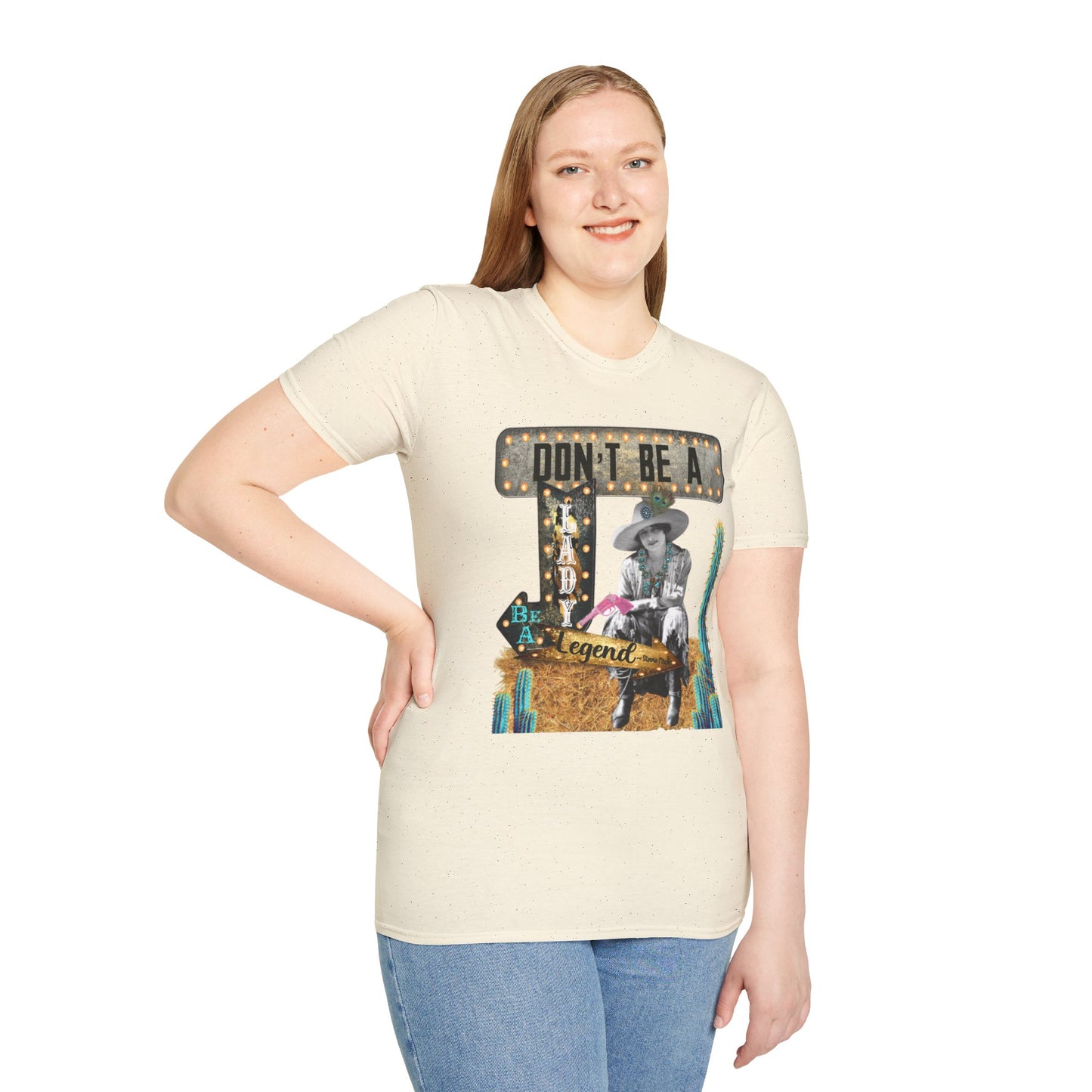 Don't Be a Legend Unisex Softstyle T-Shirt | Retro Western Graphic Tee