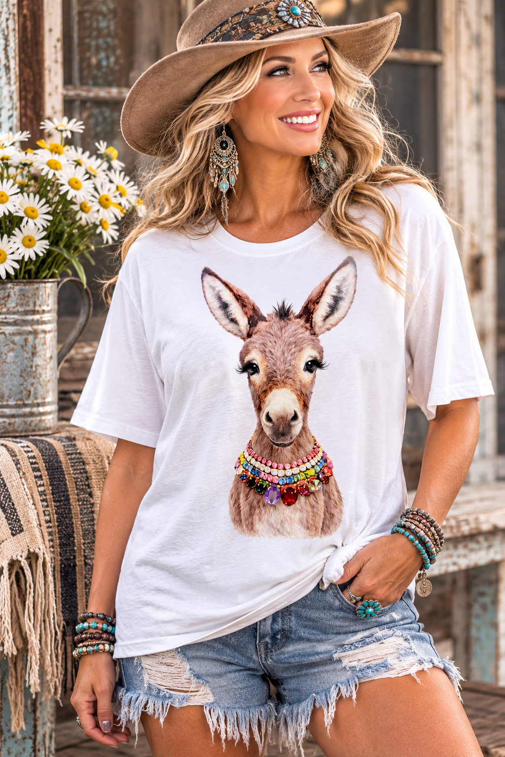 Jeweled Donkey Graphic Tee