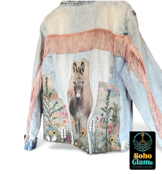 Boho Donkey + Wildflower Art Jacket – XL
