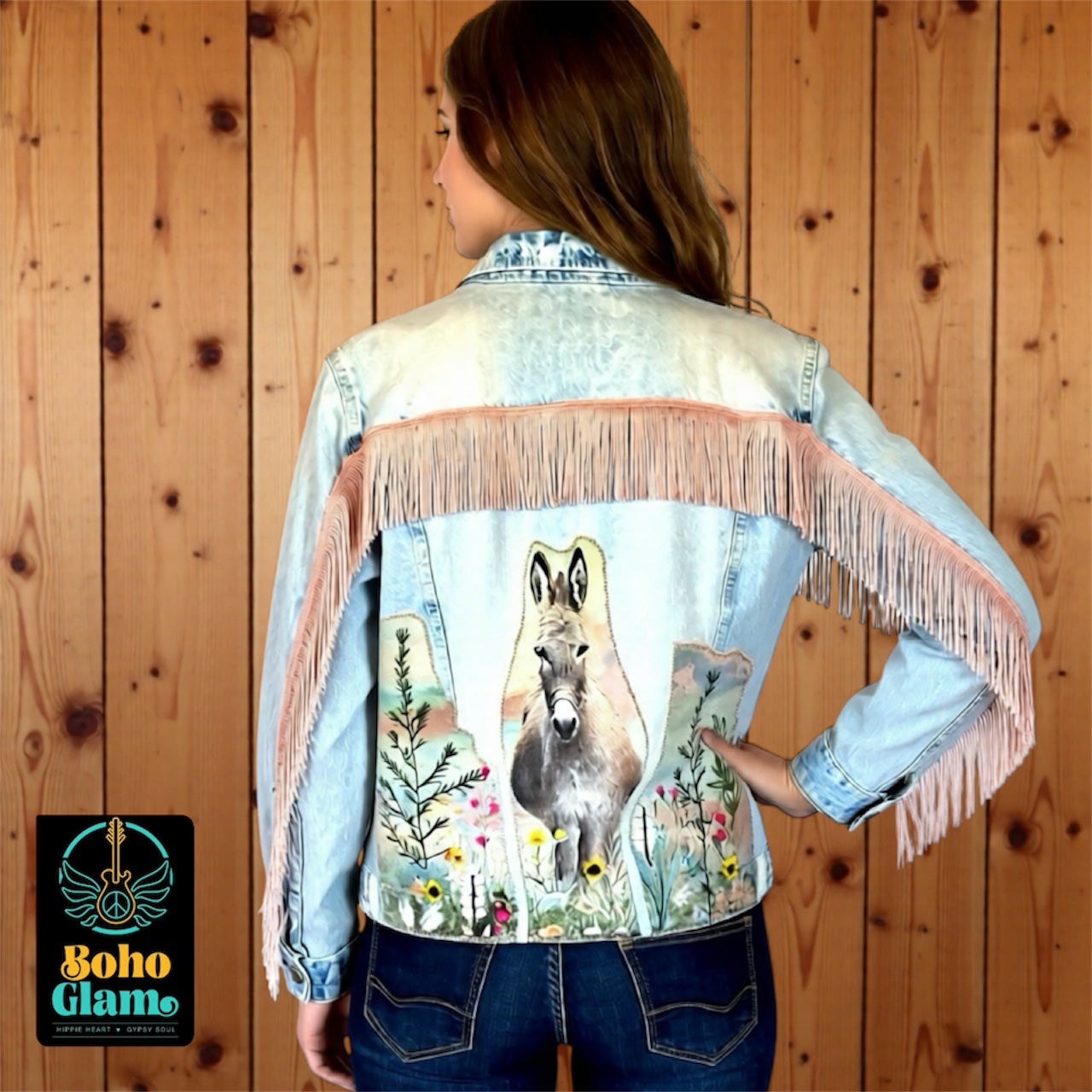 Boho Donkey + Wildflower Art Jacket – XL