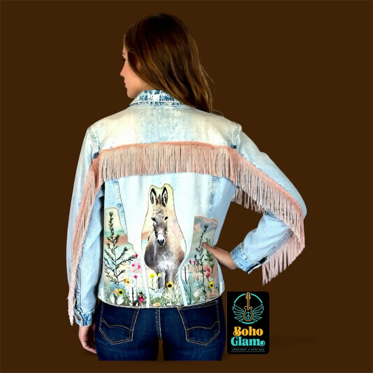 Boho Donkey + Wildflower Art Jacket – XL