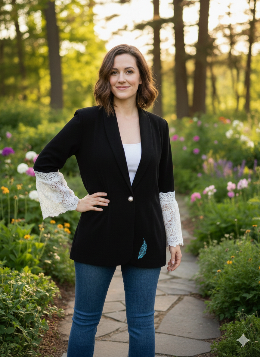 Faith Worn Original No. 002 | Psalm 91:4 Velvet Jacket