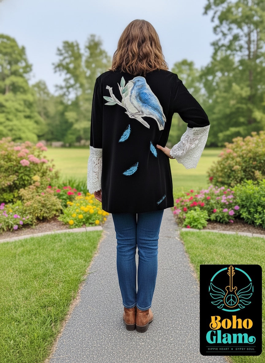 Faith Worn Original No. 002 | Psalm 91:4 Velvet Jacket