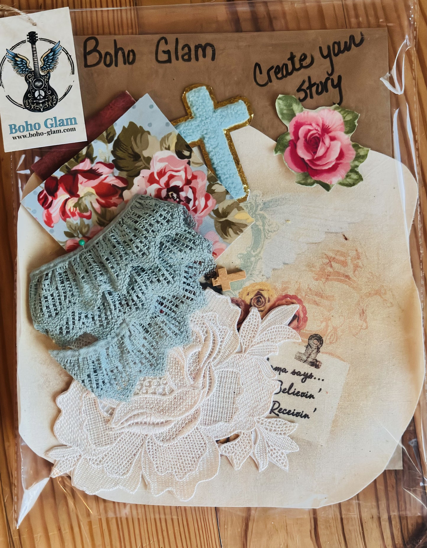 Sacred Rose #004-SF Premium DIY Western Patch & Upcycling Kit