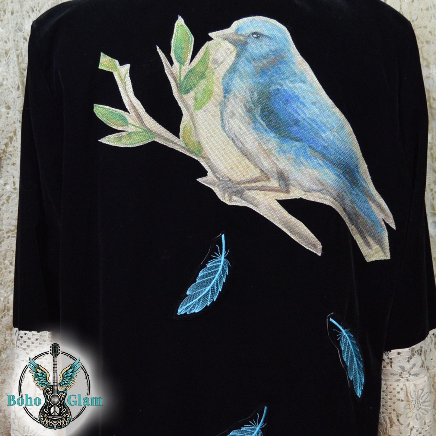 Faith Worn Original No. 002 | Psalm 91:4 Velvet Jacket