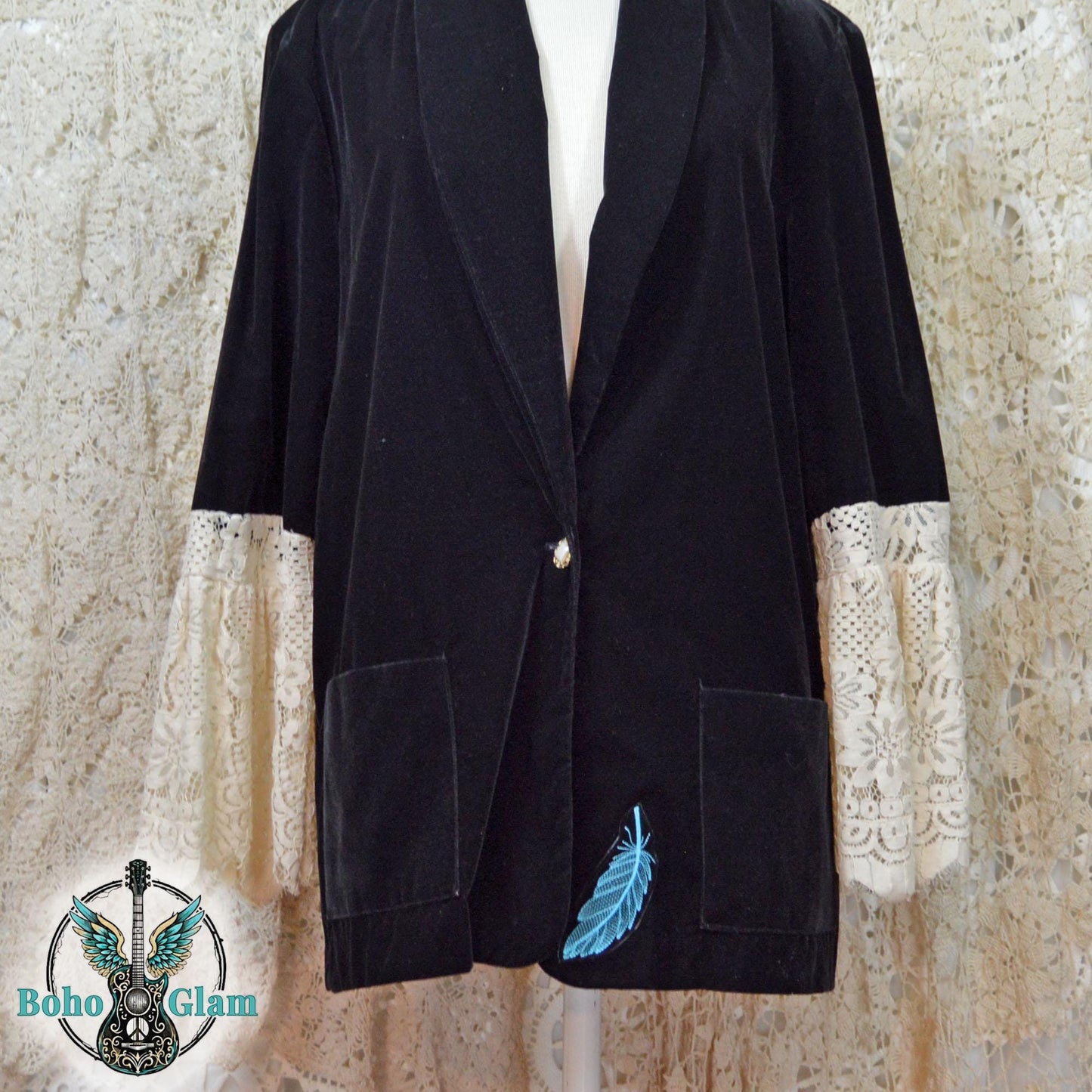 Faith Worn Original No. 002 | Psalm 91:4 Velvet Jacket