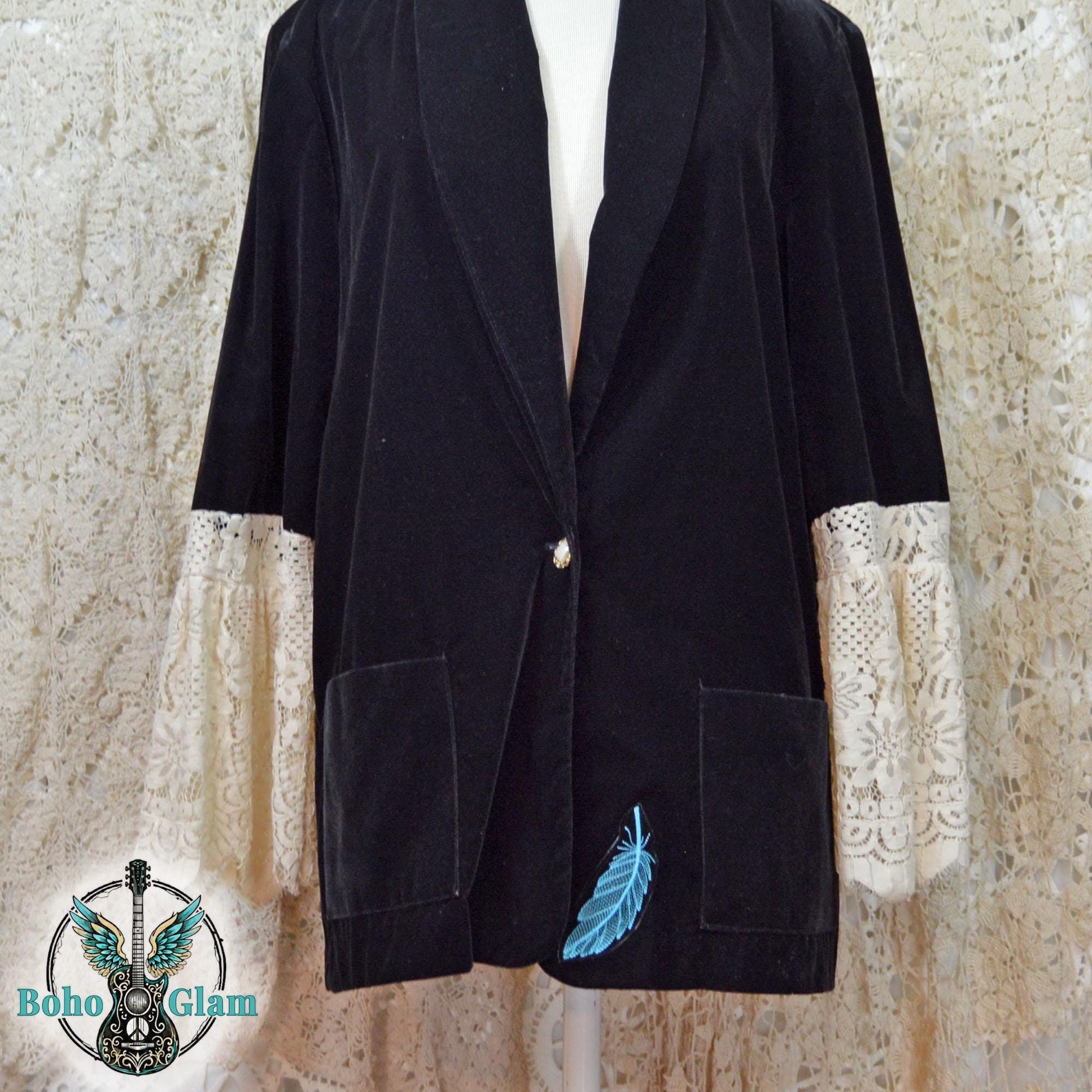 Faith Worn Original No. 002 | Psalm 91:4 Velvet Jacket