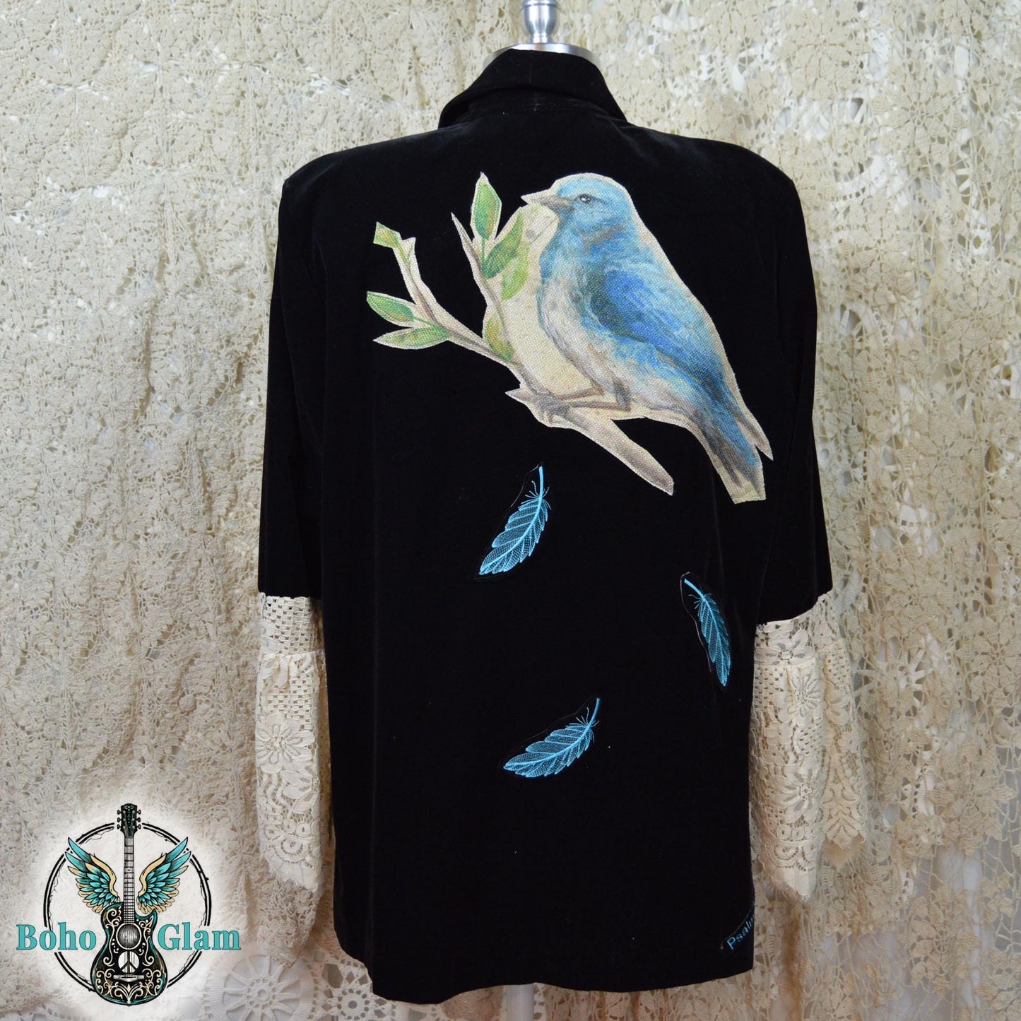 Faith Worn Original No. 002 | Psalm 91:4 Velvet Jacket