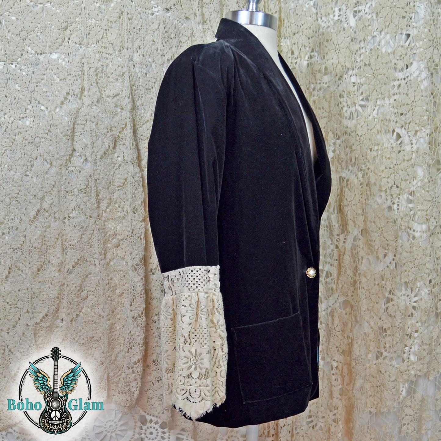 Faith Worn Original No. 002 | Psalm 91:4 Velvet Jacket