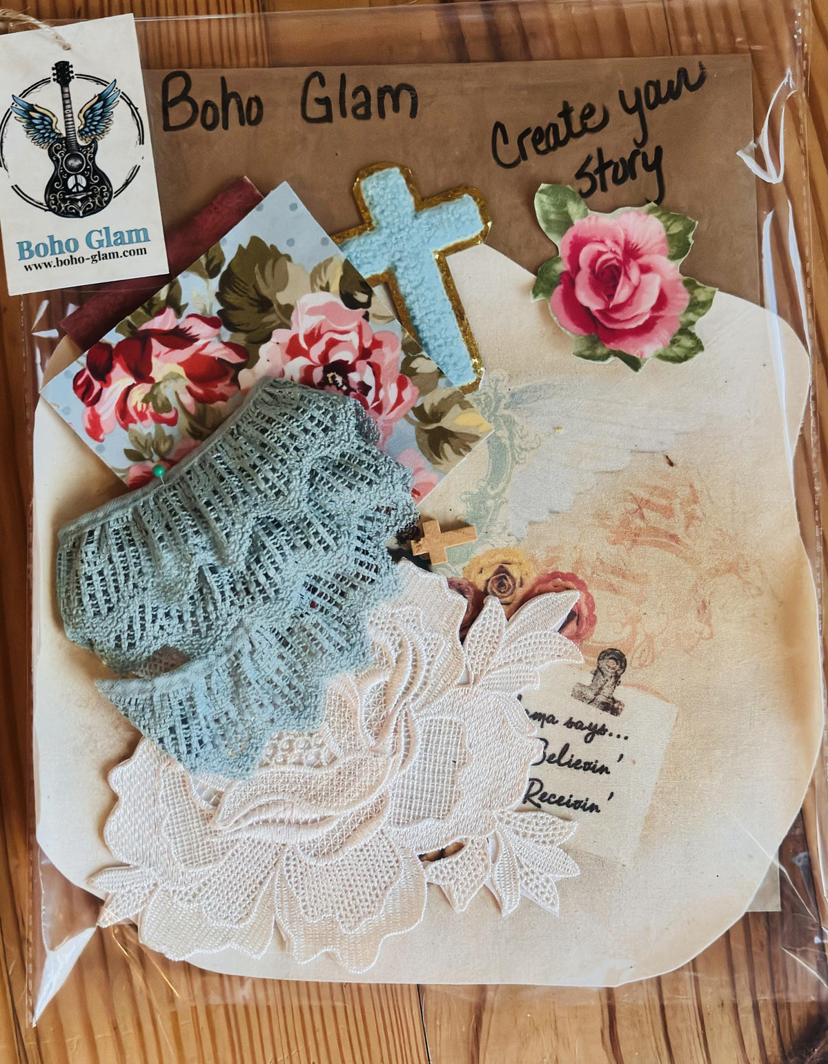 Sacred Rose #004-SF Premium DIY Western Patch & Upcycling Kit
